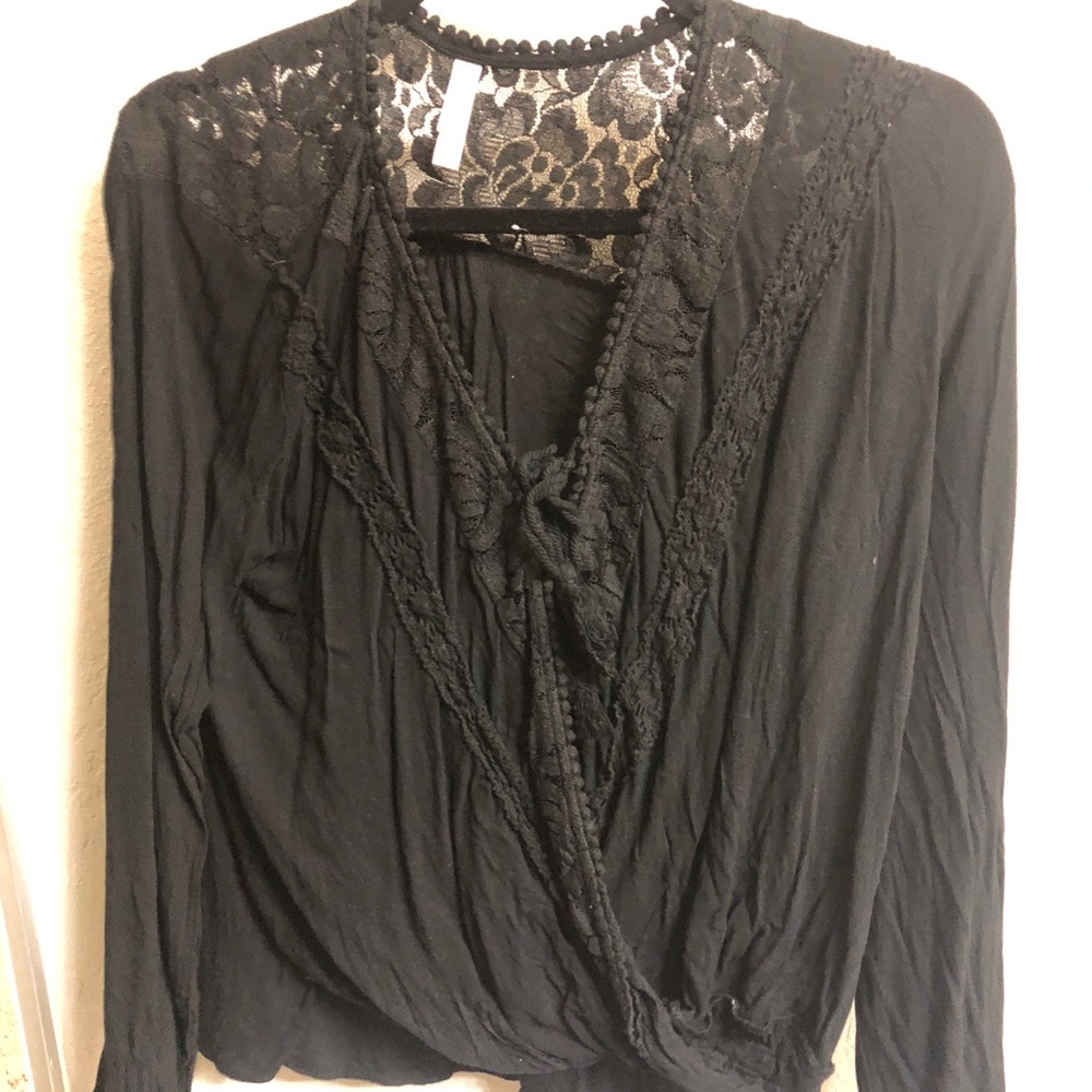 Black long sleeve top